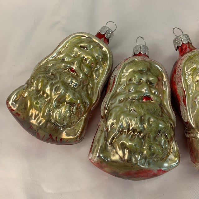 Set of 4 Antique German Mercury Glass Santa Christmas Ornaments For Sale In Chicago - Image 6 of 7