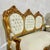 White Leather French Rococo Sofa – Gold Leaf Frame For Sale - Image 4 of 7