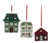 Ceramic House Ornament Assortment Set of 9 For Sale