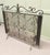 Large Wrought Iron Fire Screen with Fire Irons, 1930, Set of 5 For Sale - Image 4 of 9