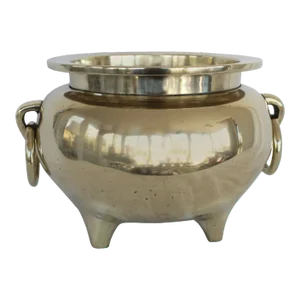 Mid 20th Century Chinese Solid Brass Cachepot