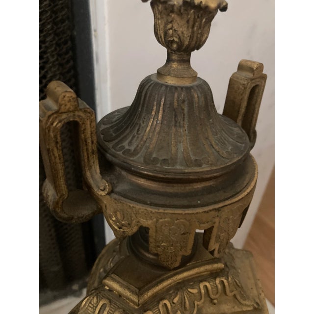 Mid 19th Century 19th Century Bronze Chenets- Set of 3 For Sale - Image 5 of 12