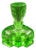 Green Art Deco Glass Flacon, 1930s For Sale