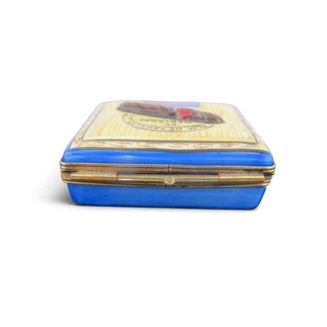 Limoges France Rochard Porcelain Cigar Tobacco Trinket Box With Removable Cigar For Sale In Portland, OR - Image 6 of 8
