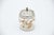 Cut and Gold-Painted Glass Bottle with a Silver Lid Featuring Embossed Floral Motifs For Sale - Image 3 of 3