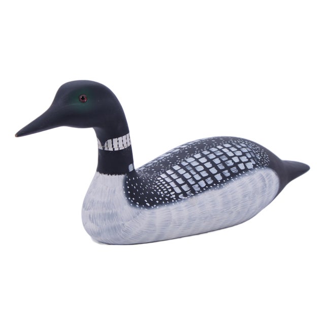 Leonard C. Hornick Jr. Handcrafted Wood Lion Duck Decoy - Signed For Sale