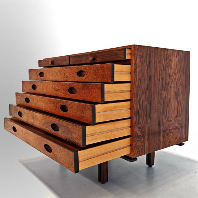 Wooden Buffet Chest of Drawers by G. Frattini for Bernini, 1950s For Sale - Image 11 of 18