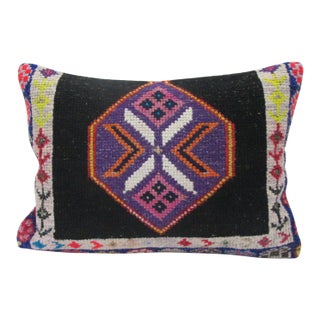Purple & Black Pillow Cover For Sale
