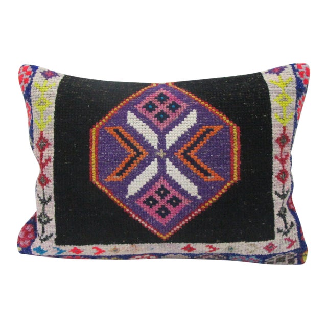 Purple & Black Pillow Cover For Sale