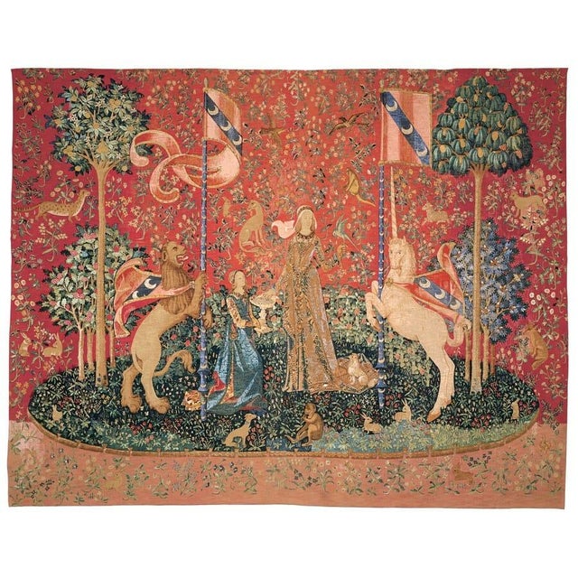 This beautiful tapestry is Silkscreened (also known as serigraphed) onto an irregularly woven fabric made from wool,...