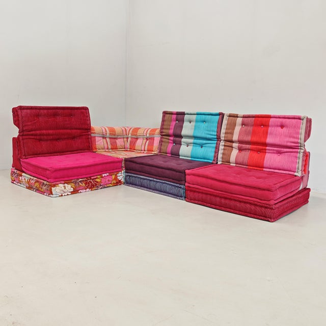 Mah Jong Red Four-Seater Modular Sofa by Missoni, H. Hopfer for Roche Bobois, 1990s, Set of 4 For Sale - Image 15 of 18