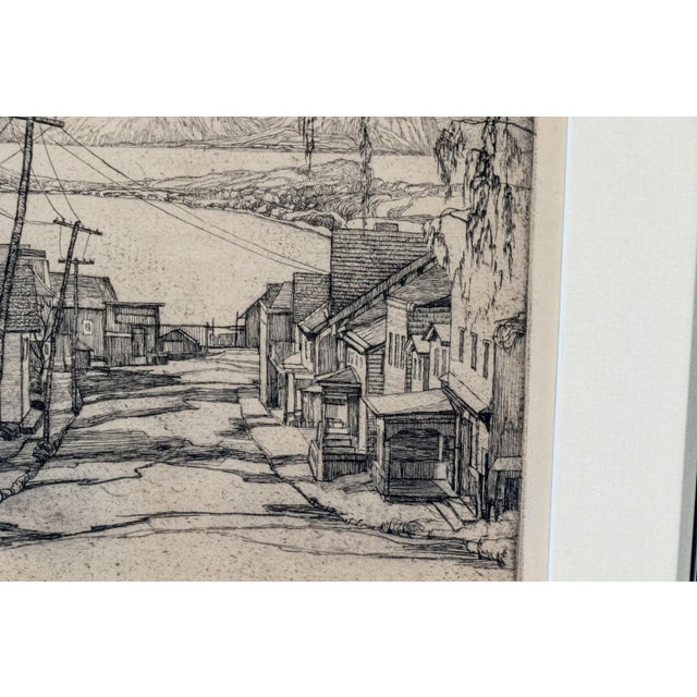 Abbo Ostrowsky Signed Etching Croton on Hudson Circa 1931 For Sale - Image 13 of 14