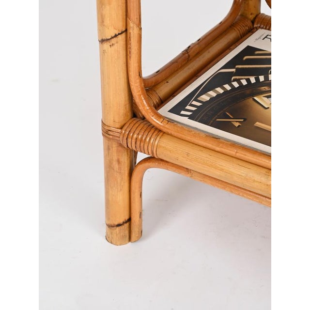 Italian Rectangular Coffee Table in Bamboo and Rattan attributed to Vivai del Sud, 1970s For Sale - Image 15 of 17