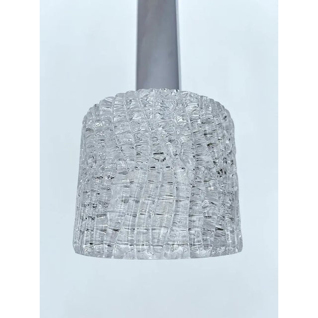 Vintage Glass Pendant Lights from Kalmar, 1970s, Set of 3 For Sale - Image 9 of 14