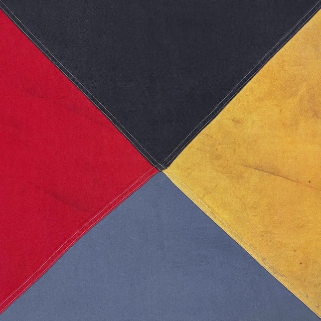 Large Vintage Cotton Nautical Signal Flag For Sale In Los Angeles - Image 6 of 7