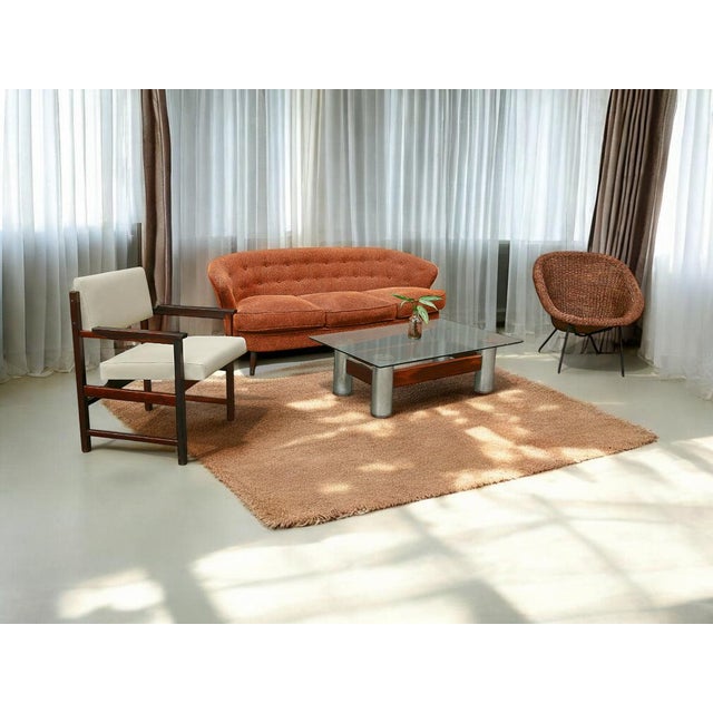 “Concha” Sofa in Hardwood & Chenille, Joaquim Tenreiro, 1960s For Sale - Image 12 of 13
