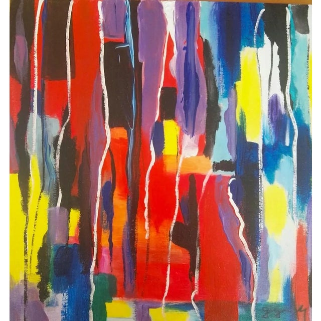 Abstract Composition - Acrylic on Plywood by M. Goeyens - 2019 2019 For Sale