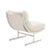 Very comfortable Mid-Century Modern lounge scoop chair on stainless steel base by Milo Baughman.