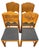 Wood Vintage Set of 4 Carved Dining Chairs With Upholstered Seats For Sale - Image 7 of 11