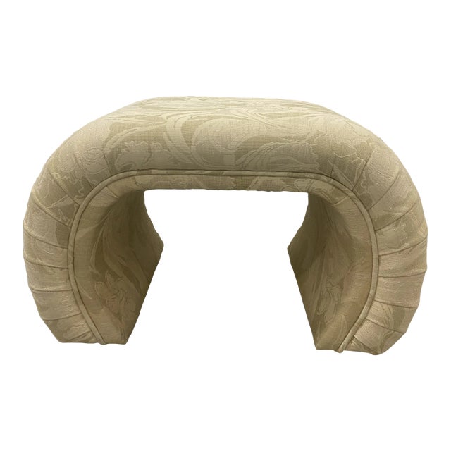 1980s Waterfall Upholstered Bench by Bernhardt For Sale