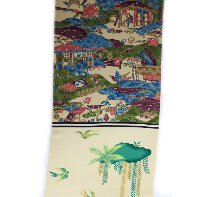 Japanese Vintage Japanese Silk Tango Chirimen Kimono Fabric Bolt 14 Patterns 14.5 Yards For Sale - Image 3 of 17