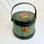 Wood 1950s Vintage Gustavian Rustic European Farmhouse Tole Hand Painted Wooden Sap Bucket For Sale - Image 7 of 14