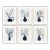Bunny Ear Plant Series by Susan Hable, Set of 6 For Sale