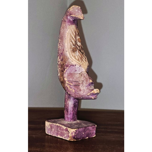 Purple Mid 20th Century Papua New Guinea Yina Spirit Figure in Purple Pigment For Sale - Image 8 of 12