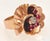 Retro Modern Spiral 14k Rose Gold Ruby & Diamond Ring 1940's Size 6.5 For Sale In Chicago - Image 6 of 8
