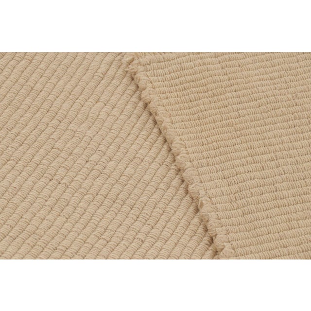 Rug & Kilim’s Contemporary Kilim With Textural Stripes in Beige & Black Tones For Sale - Image 10 of 10