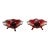 Fenton Ruby Red Glass Candle Holders – A Pair For Sale