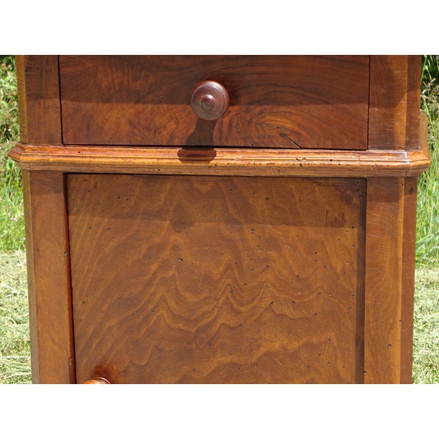 Louis Philippe Bedside Table in Walnut and Burr Walnut For Sale - Image 4 of 18