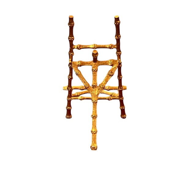 VintageFaux Bamboo Easel For Sale - Image 4 of 4