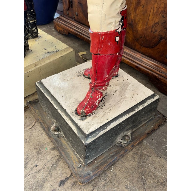 Pair of Vintage Cast Iron Lawn Jockey Hitching Posts For Sale - Image 9 of 12