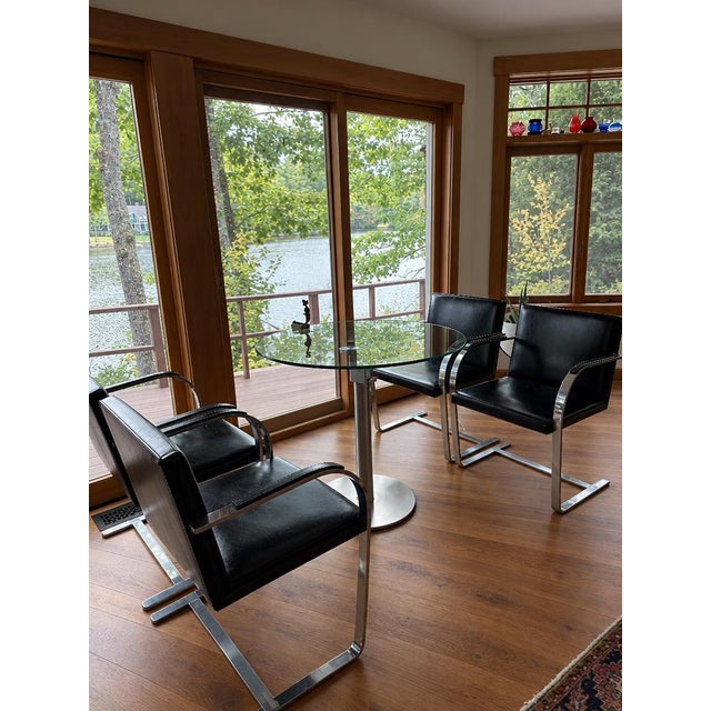 Silvia Stein Signed Art Installation Glass & Steel Table With Pewter Figurine For Sale - Image 9 of 10