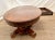 Vintage Oval Coffee Table Tiger Oak, Center Drawer, Shelf, Columns, Empire Style For Sale In Palm Springs - Image 6 of 10