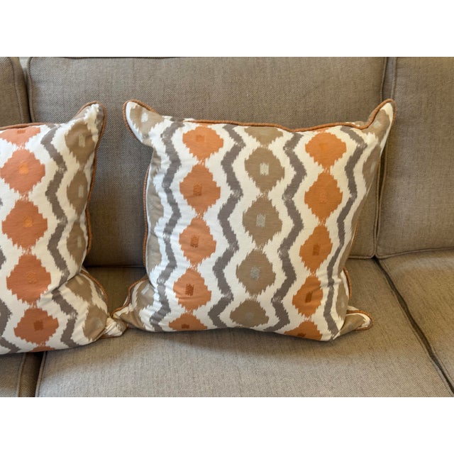 Design Plus Gallery presents a Pair of Throw Pillows from Barclay Butera. They pillows have Eastern accents with repeating...