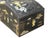 Black Lacquer Chinoiserie-Style Gold Silver Scenery Graphic Rectangular Box For Sale - Image 4 of 15