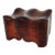 Small Handcrafted Triple Hump Leather Jewelry Box Italy For Sale