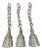 Antique Decorative Zinc Coated Iron Tassels on Chains - Set of 3 For Sale