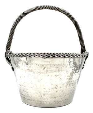 Vintage Brass Chased and Silver-Plated Champagne Cooler, Spain, 1980s