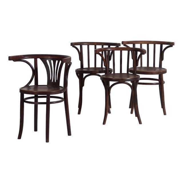 Armchairs from Thonet, 1920s, Set of 4 For Sale