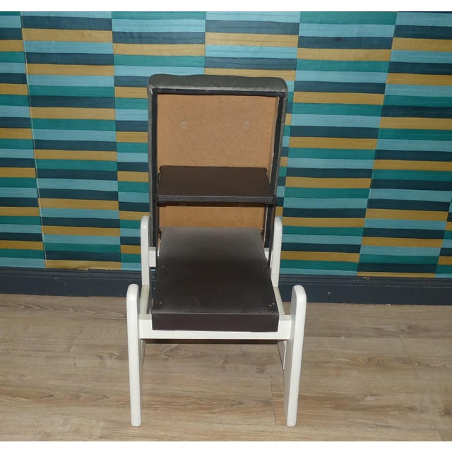 Wood and Fabric Folding Stool, 1970s For Sale - Image 4 of 8