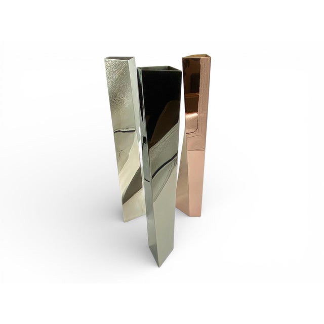 2000 - 2009 Sculptural Triptych Crevasse Vases by Zaha Hadid for Officina Alessi, 2005, Set of 3 For Sale - Image 5 of 15
