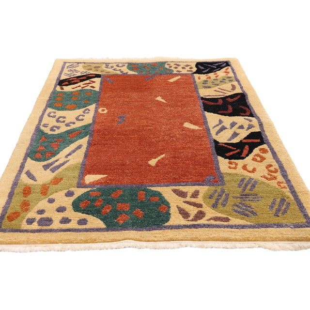 Contemporary Vintage Tibetan Rug, 03'01 X 05'01 For Sale - Image 3 of 10