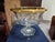 Cut Crystal Bowl on a Pedestal Base with Gilded Mount Lorraine Craftsmanship, 1950s, in Good conditions. Designed 1950 to...