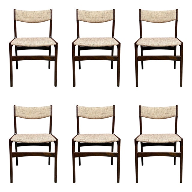 Mid 20th Century Danish Dining Chairs Attributed to Erik Buch For Sale