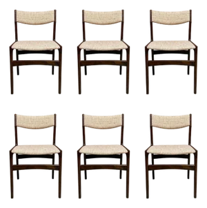 Mid 20th Century Danish Dining Chairs Attributed to Erik Buch