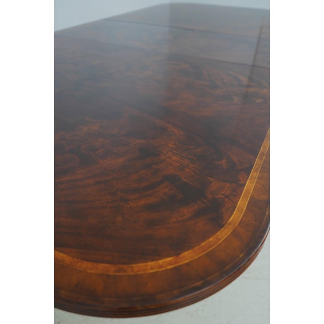 Jonathan Charles Regency Crotch Mahogany Dining Table For Sale - Image 14 of 18