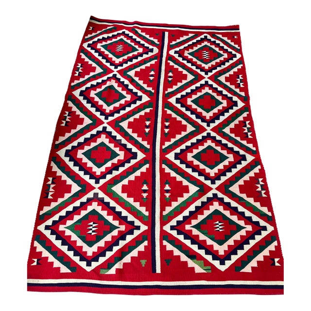 Beautiful Antique c.1910 Navajo style Germantown Blanket Great Colors, From Estate. For Sale